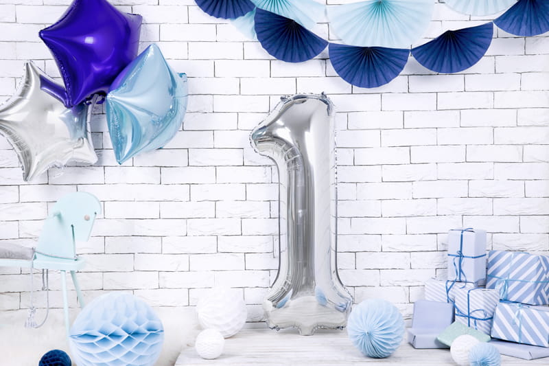 Partydeco Fóliový Balónek Číslo 1 86Cm Stříbrný