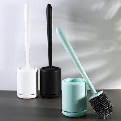 Stanzfreies Toilettenbürstenset für den Haushalt mit langem Griff, Toilettenbürste mit Basisreinigungsbürste, Badezimmerzubehör