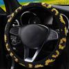Modischer, universeller Lenkradbezug fürs Auto mit Sonnenblumen-Print, elastisches Band, bequemes Zubehör