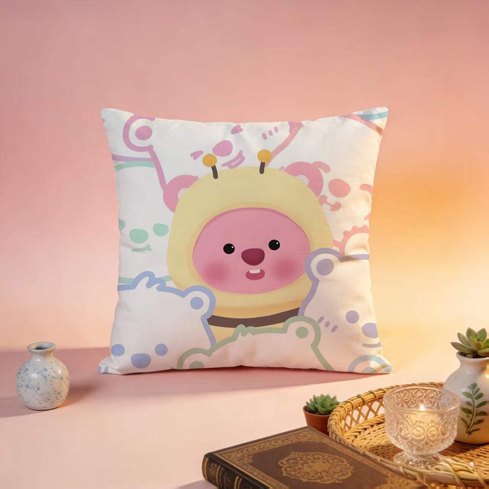 Trending LLoopyable Cushion Cover Premium SkinFriendly Pillow Case MultiPurpose for Home Office Travel