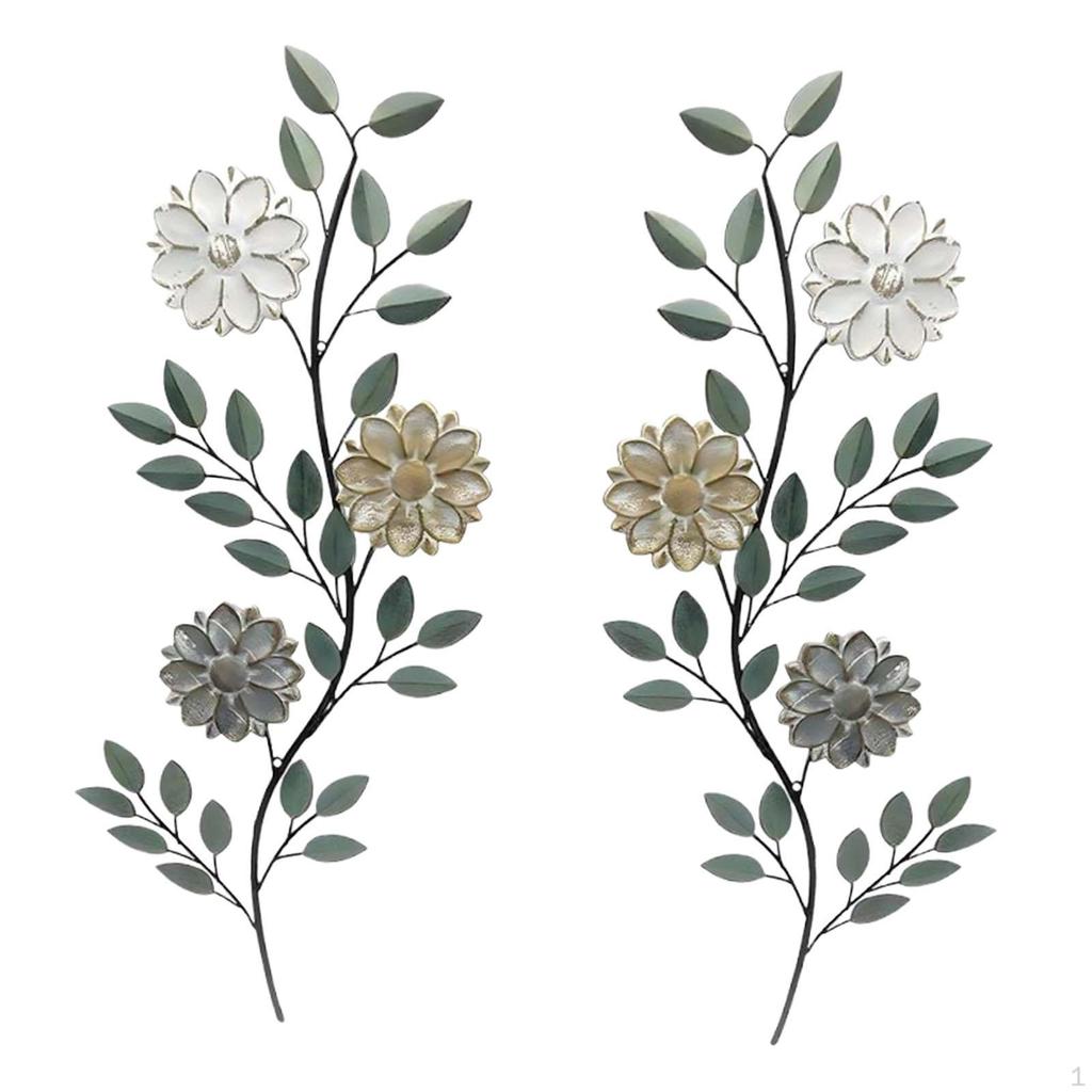 Floral Wall Decoration Iron Artwork Gift Decor Sturdy Suitable for Use In Living Room, Bedroom, ,