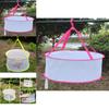 Foldable Clothes Drying Mesh Basket With Large Diameter For Sweaters And Small Garments