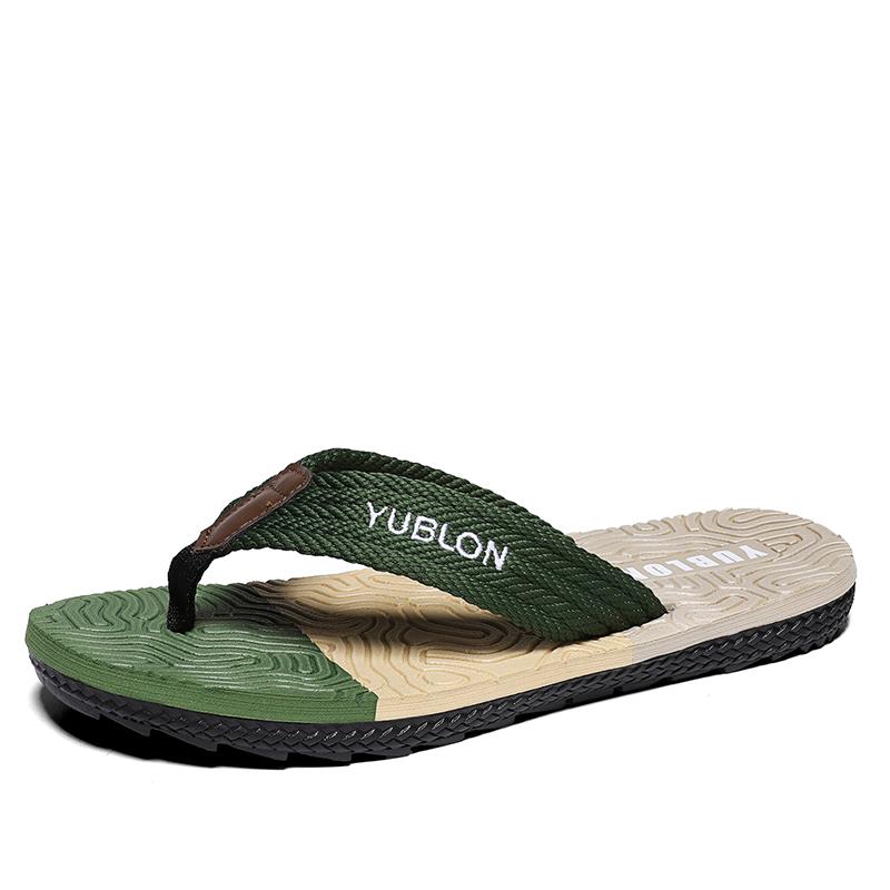 Summer Men's Fashionable Casual Breathable Slippers Sandals Beach Shoes Herringbone Slippers Home Slippers