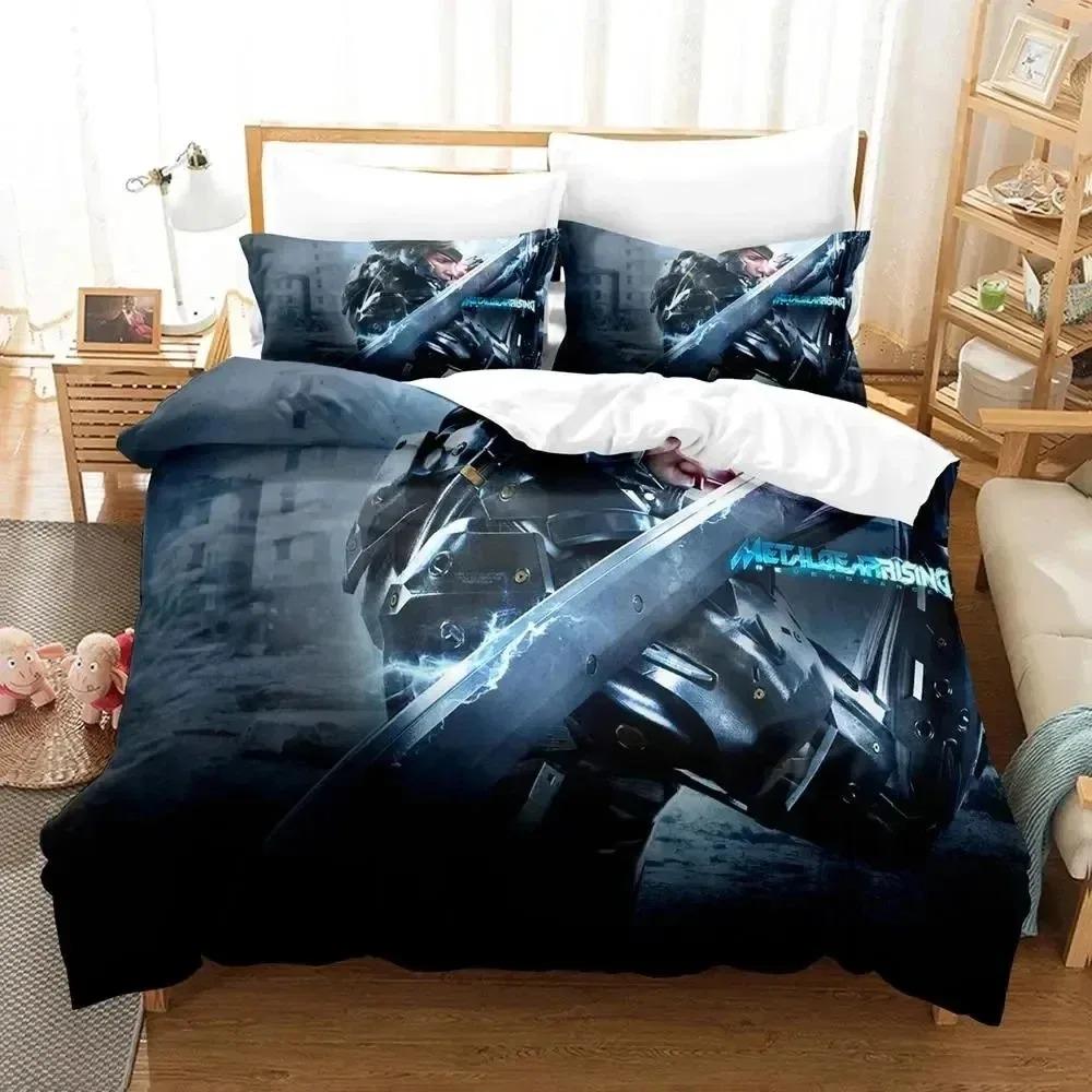

Anime METAL GEAR RISING REVENGEANCE on Steam Bedding Set Duvet cover Bed Set Quilt Cover Pillowcase Comforter king Queen Size 70x133cm 2pcs