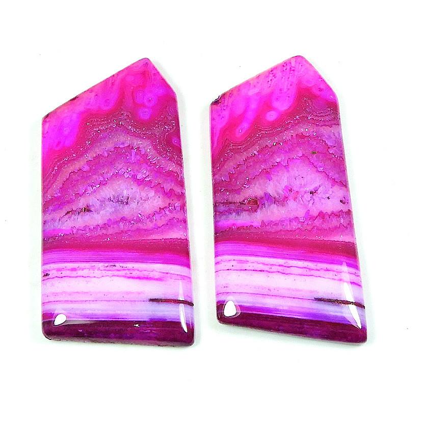 180Cts. Dyed Onyx Agate Fancy Cabochon Loose 2Pcs Gemstone 27X41MM SK-4311