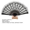 Vintage Lace Folding Fan Plastic Ribs Hand Held Fan Portable Summer Cooling Fan Wedding Dance Party Performance Props