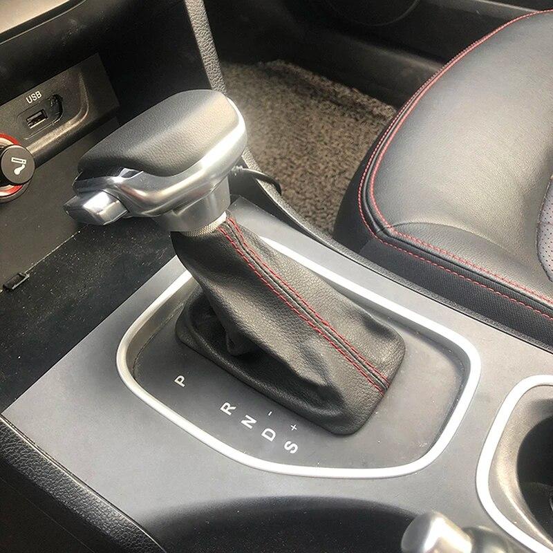 Universal PU Leather Automatic Car Gear Shift Knob Shifter Lever Handle Head Stick Replacement Interior Accessories for Kia for Hyundai