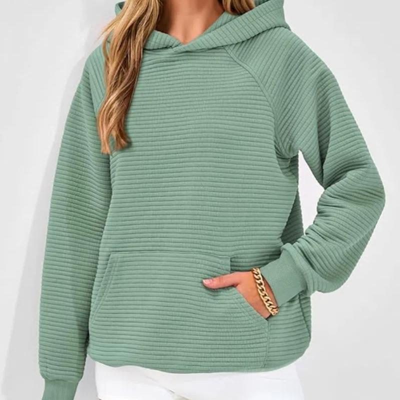 2026 New Women's Striped Hoodie, Oversized Long Sleeve Casual Sweatshirt with Pocket for Autumn Winter