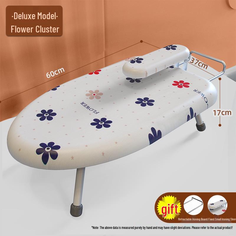 Compact Folding Ironing Board with Hanger and Ironing Pad