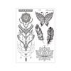 Mandala Flower Temporary Tattoo Sticker - Retro Hand & Collarbone Design