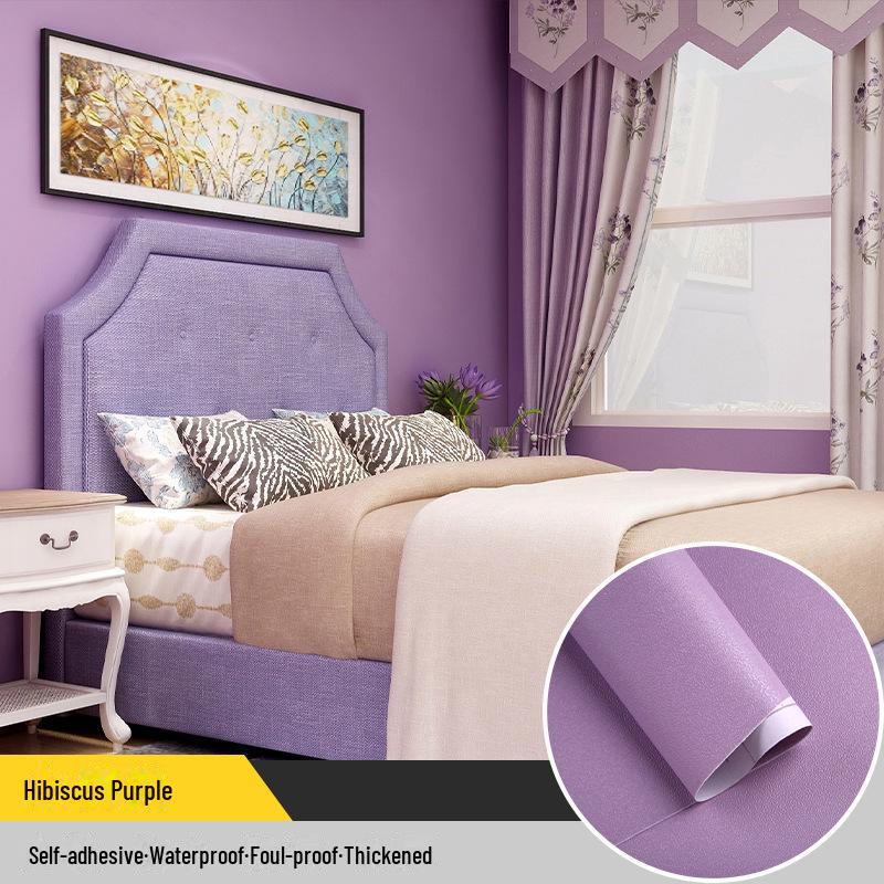 Self-Adhesive Solid Color PVC Wallpaper for Bedroom and Home Décor