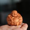 Miniatur Buddha Statue Handwerk Mini Handgefertigte Statue Lachender Buddha Maitreya Skulptur Tischplatte