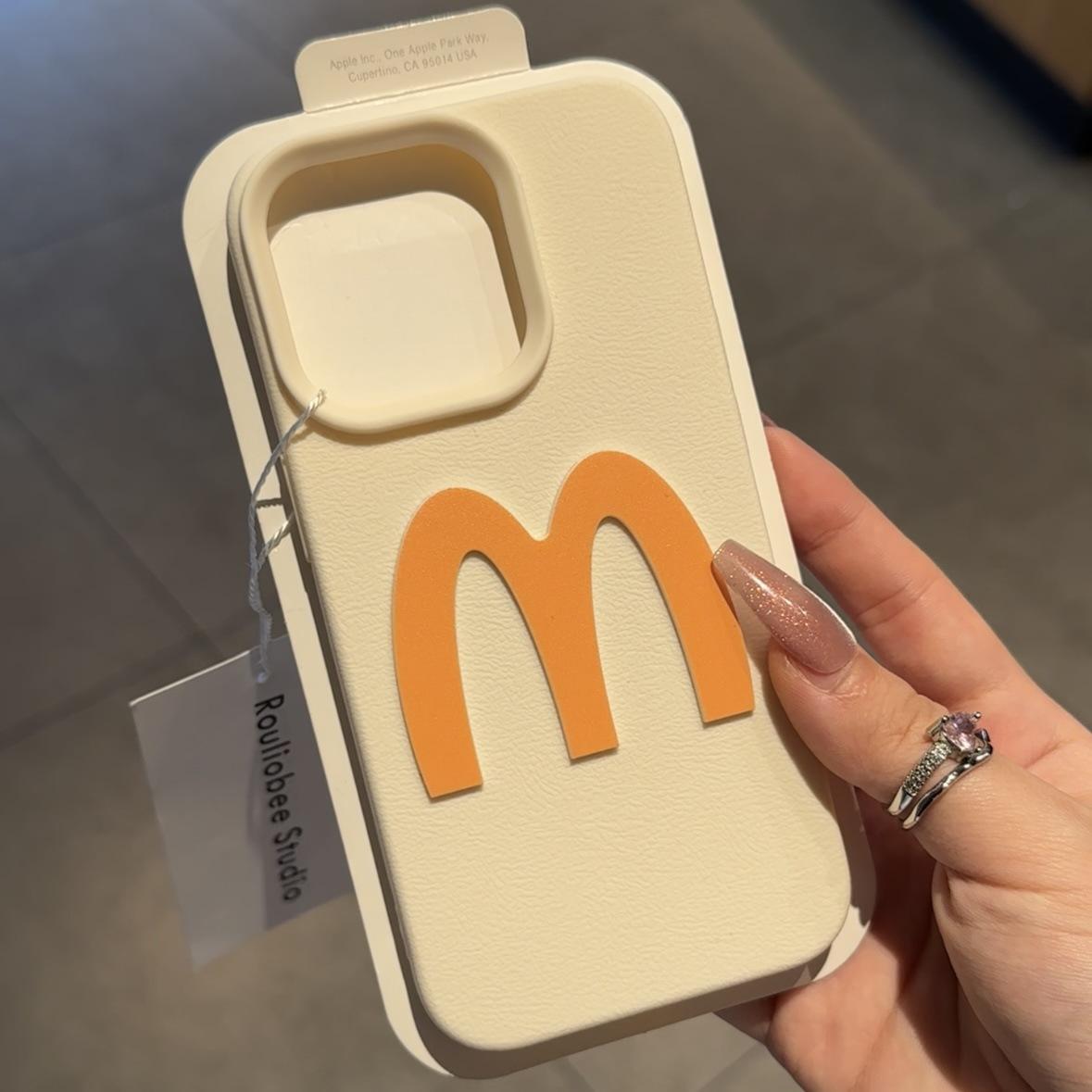 

Three dimensional M Letter M Door Suitable for Apple 15 ProMax Mobile Phone Case IPhone 14 Simple Leather Pattern iPhone 16