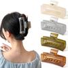 Cerrito 4 Pcs Big Hair Claw Clips, Large Rectangle Clutchers for Hair, Strong Hold Nonslip Jelly Clip Hair Accessories for Women & Girls with Thick