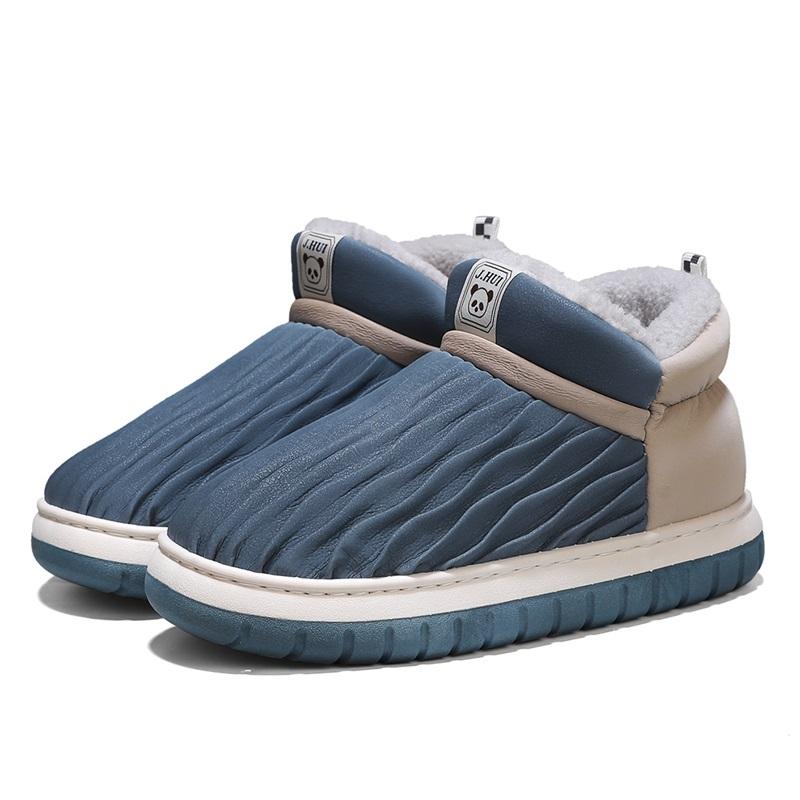 Men's Snow Boots for Autumn and Winter New Style with Plush Lining Thickened for Warmth In Winter Soft Sole Non-Slip Co