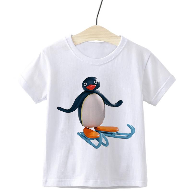 Children's T-Shirt Children For Girl Boy Girls Kids Kid's Shirts Child Baby Toddler Penguin Family Party Tee Tops Clothing Short
