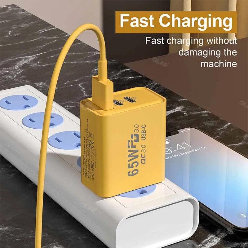 PD 65W 120W Type C Charger Quick Charge 3.0 Power Adapter For iPhone 14 13 12 Samsung Xiaomi Huawei Portable Wall Phone Charger