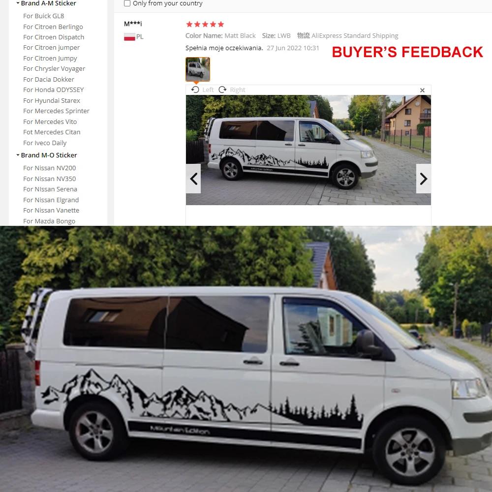 Adesivi per Auto Stile Montagna Per Volkswagen VW Transporter T4 T5 T6 Multivan Caravelle Camper Van Motorhome Decalcomanie Accessori