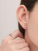 Minimalpiercing 14K 18K Platinum Frame Diamond Earrings