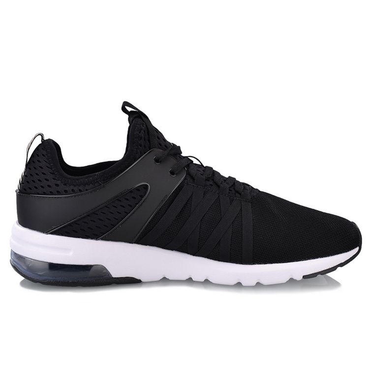 Li-Ning Trendsetter Half Palm Air Cushion Non-Slip Shock Absorbing Lightweight Low-Top Casual Shoes Unisex Casual Shoes Black White AGCN107-1