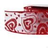 Heart Shaped Ribbons for Valentine's Day Crafts 1.5 Inch Wide Wrapping Scrapbooking