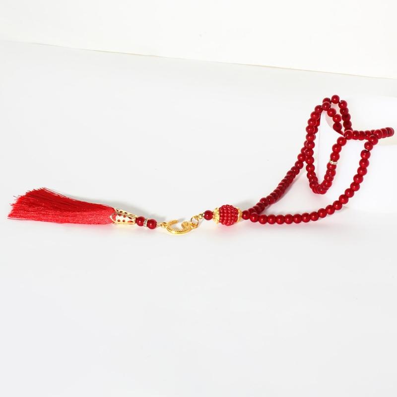 Stylish Islamics Prayer Beads Bracelet Set of 8 Pcs Colorful Sturdy Glass Tasbih Set Accessory for Muslims Devotion