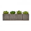 Hestia Sett med 4 Kunstige Planter i Sementpotte Hjem 6 x 6 cm
