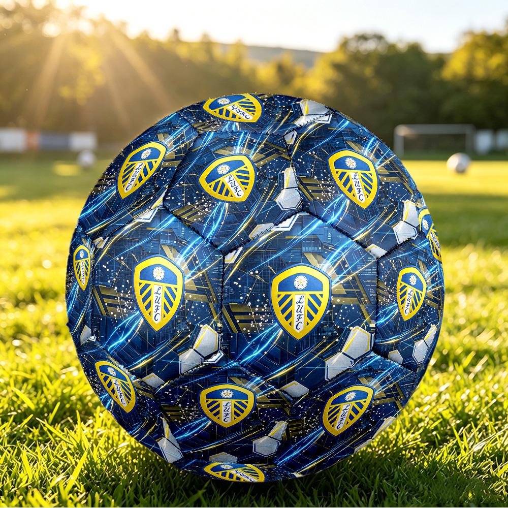 Leeds United FootballPrinted Size 5 Soccer Bball, Anti Slip Adult Match Football Souvenir for Football Fans