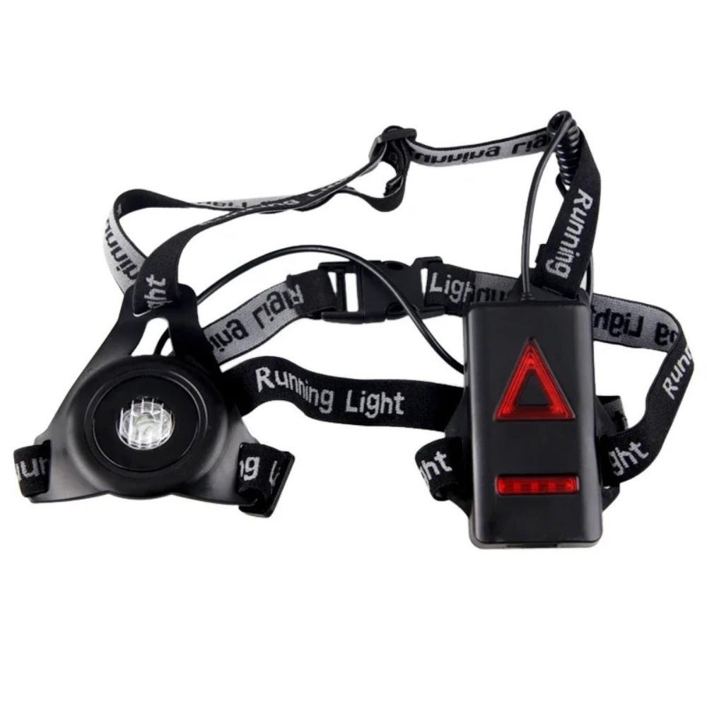 Rechargeable Chest Lamp Adjustable Warning Light Portable Head Flashlight