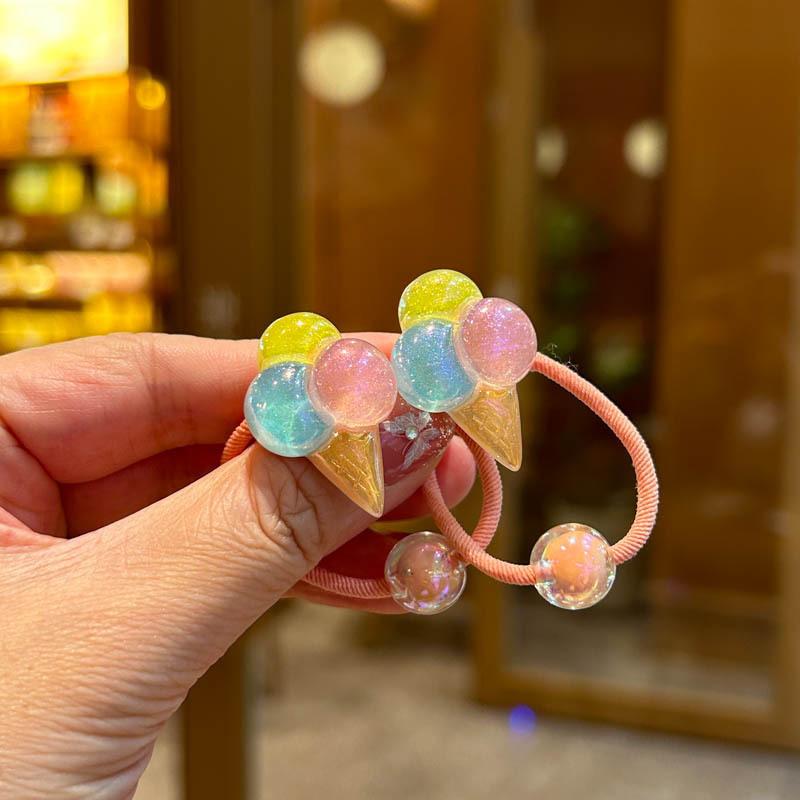 2 buc. Curcubeu, benzi elastice de păr pentru fete, accesorii de păr pentru copii, legături de păr pentru copii