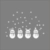 Christmas Snowman Design Wall Sticker Decal Removable PVC Bedroom Living Room Wall Art Mural Decor