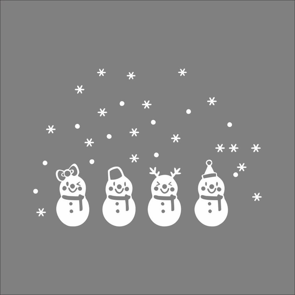 Christmas Snowman Design Wall Sticker Decal Removable PVC Bedroom Living Room Wall Art Mural Decor
