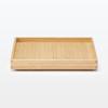 MUJI Stackable Bamboo Rectangular Storage Box with Half Lid, 26cm (W) X 185cm (D) X 25cm (H), Item