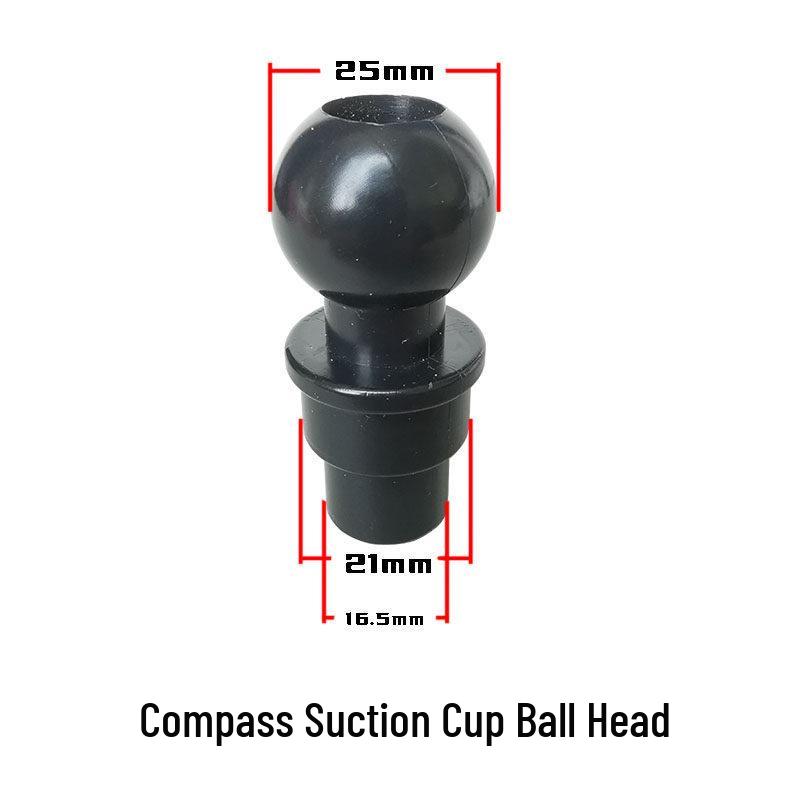 Large Rotating Ball Head Compass with Suction Cup for Tripod Poles