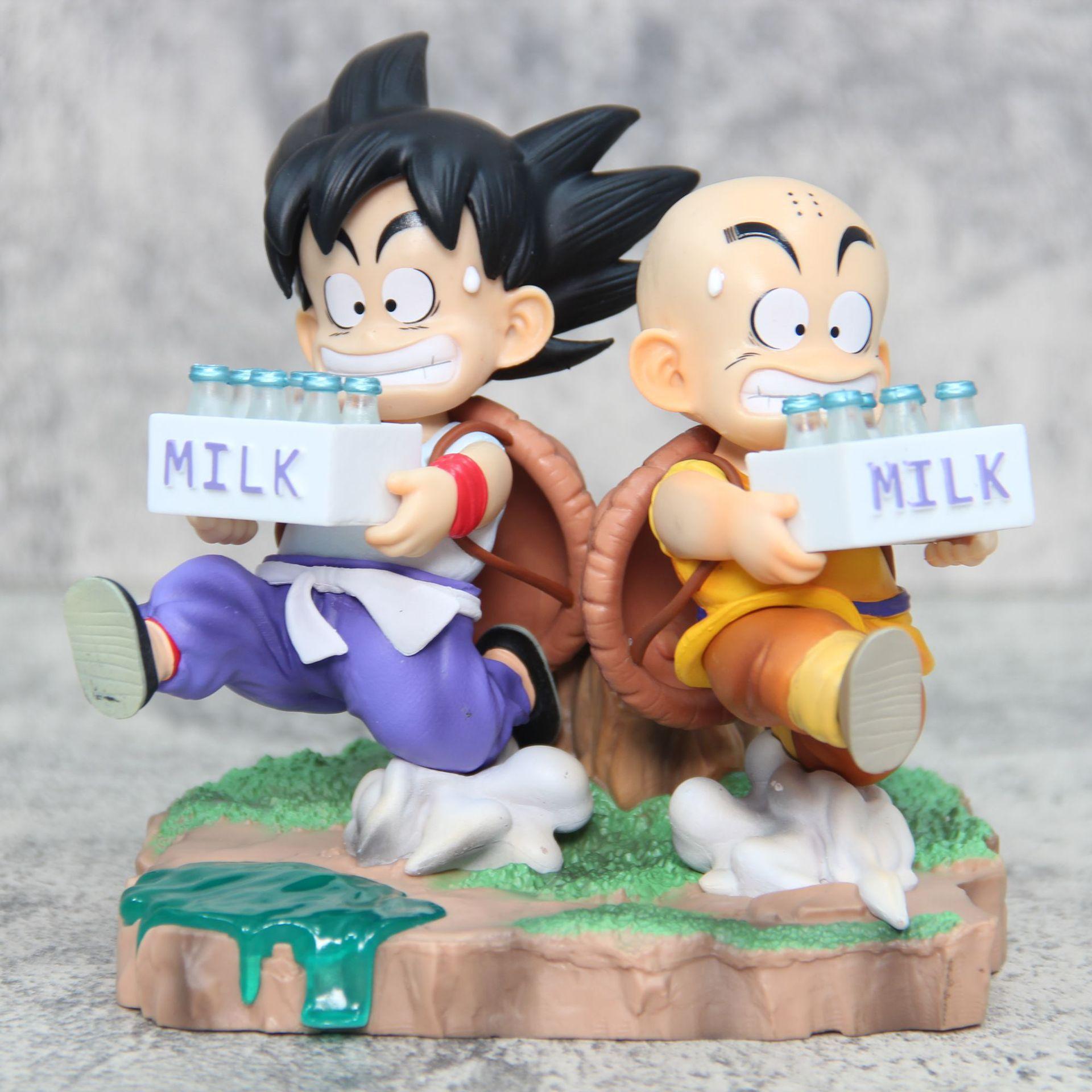 

15cm Anime Dragon Ball Z Figures Milk Childhood Son Goku Krillin Gk Action Figure Pvc Statue Collections Model Doll Playthings Children
