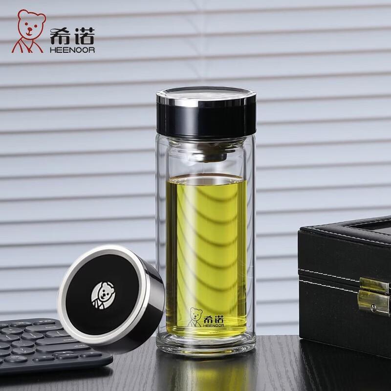 Heenoor Double-Wall Glass Tea Tumbler with Filter