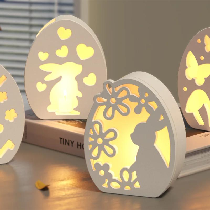 Easter Silicone Molds Egg Mold Bunny Mold Silicone Mold for Resin Candle Night Light Mold Plaster Molds for Casting,for Easter