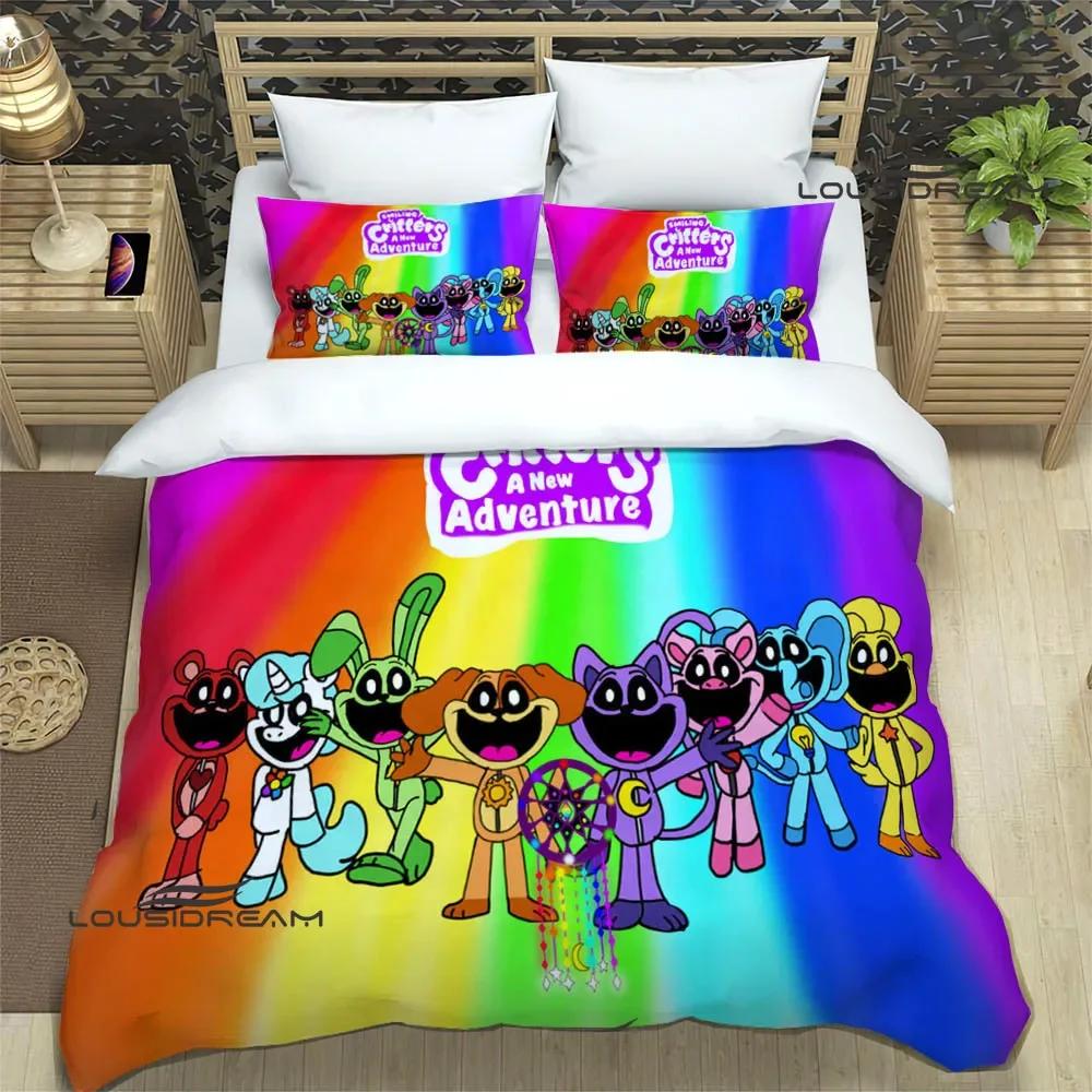 Set Biancheria da Letto Cartoni Animati Creature Sorridenti set squisito di biancheria da letto copripiumino set piumone set letto regalo di compleanno di lusso