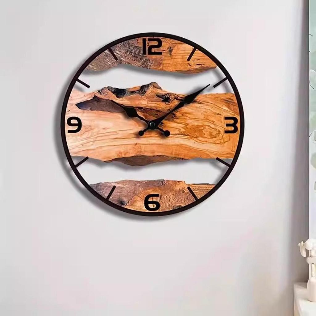 11.8-inch Decorative Wooden Wall Clock with , Ideal for Dining Room, Office, Bedroom And Kitchen.