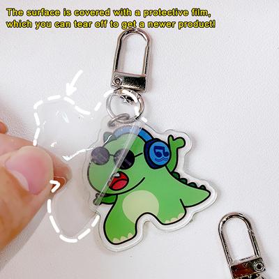 Cartoon Acrylic Dinosaur Keychain Kawaii Dinosaur Peripheral Toy Backpack Pendant Toy Gift