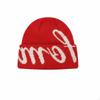 Winter Knit Hat, Doubleplyed Warm Relaxed Design M(5658cm) Black Lg Letter
