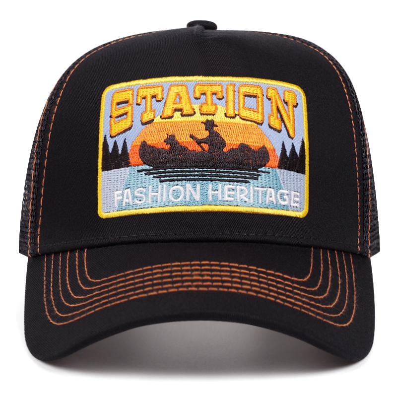 New Station Small Boat Truck Hat Street Dance Hiphop Hat Outdoor Cycling Sunshade Baseball Hat Mesh Hat Unisex
