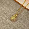 Golden Lucky Bag Good Luck Amulet Pendant Necklace Men Women