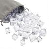 50pcs Acrylic Ice Cubes Plastic Refreezable Washable Simulation Ice For Party And Wedding