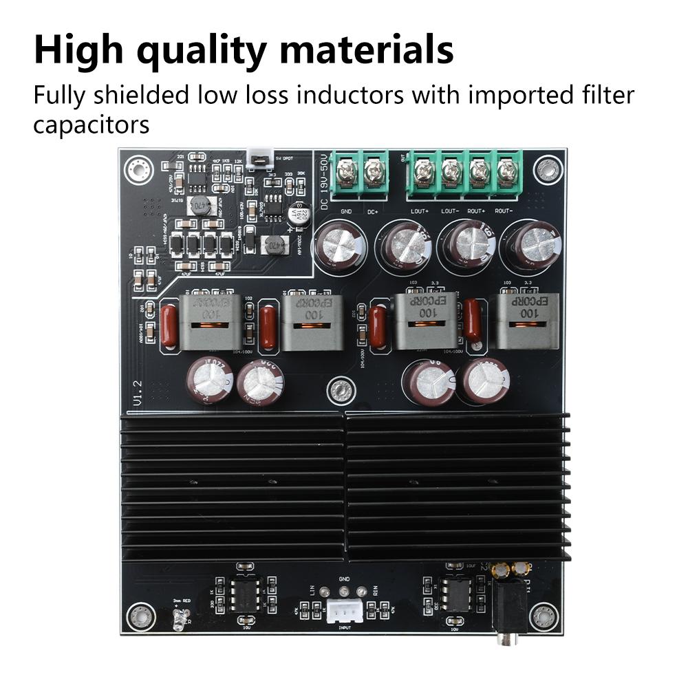 TPA3255 Hifi Dual Core Amplifier Module 600W+600W DC 19-50V Stereo Dual Channel Amplifier Board Digital Audio Amplifier Boards