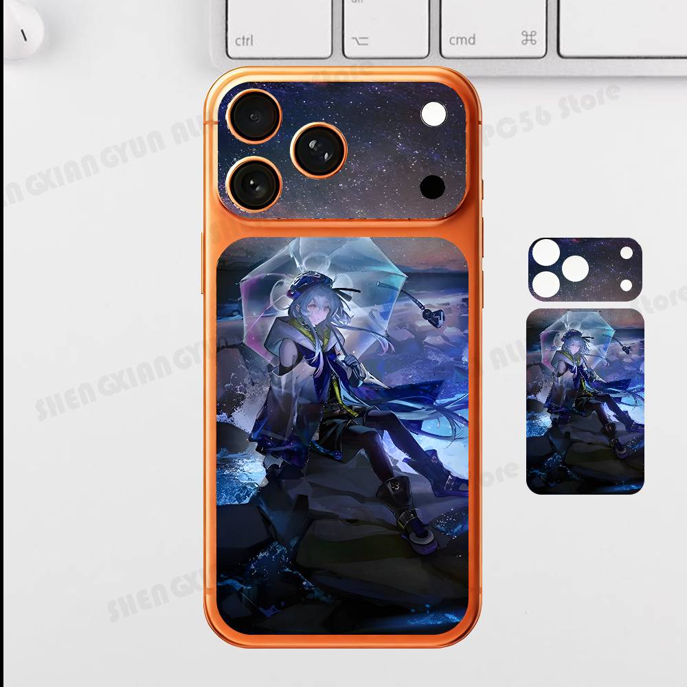 Game A-Arknights M-Mizuki For IPhone 17 Pro ProMax Full Back Cover Decal Wrap Skin Rear Protective Sticker Film