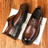 Autumn Business Formal Leather Shoes Man British-style Embossed Lace-up Fashionable Wedding Shoes Men New Designer Casual Shoe
