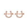 Minimalist Horseshoe Stud Earrings Simple Niche Earrings Elegant Chic Ear Accessories