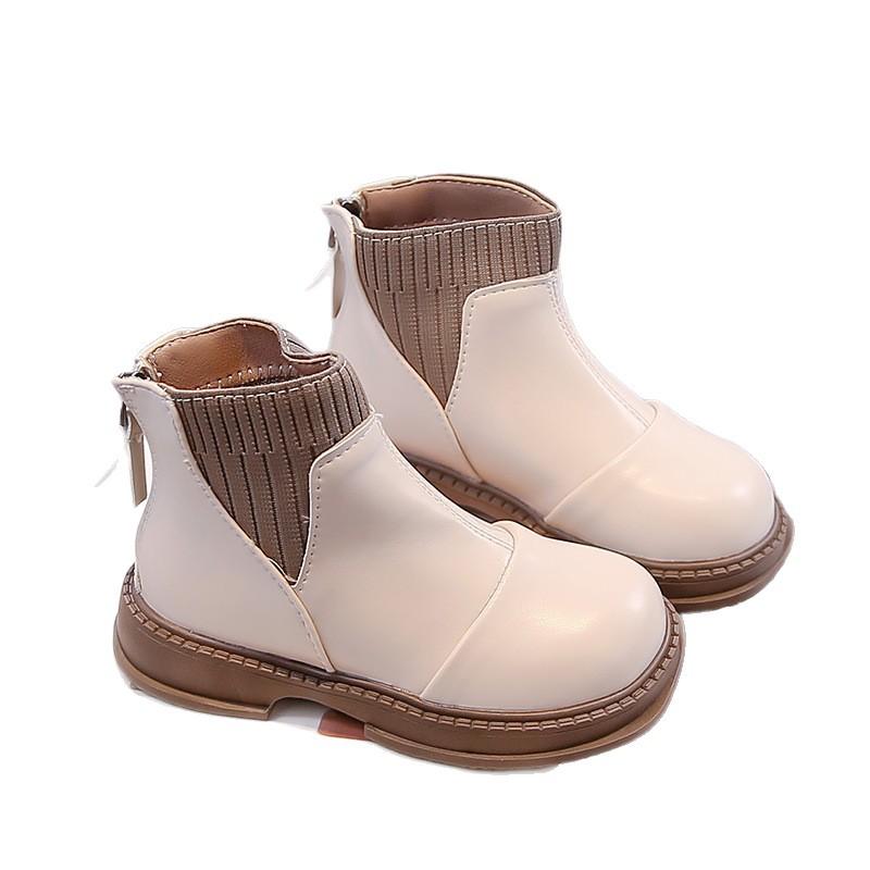 Girls boots short boots autumn 2025 new shoes children's leather boots baby girl Martin boots autumn grassland wear