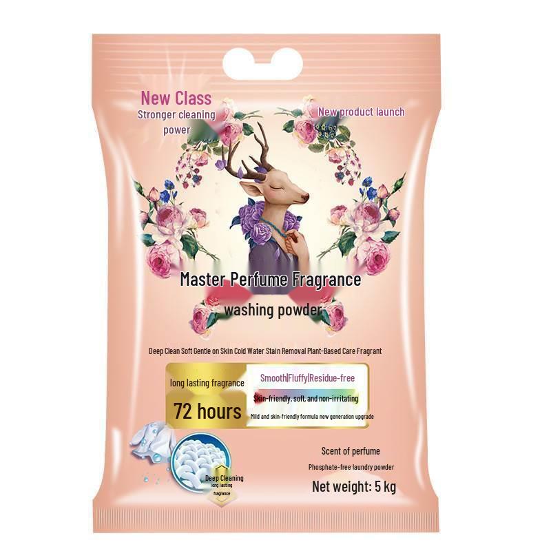 Master Perfume Laundry Powder Value Pack: Long-Lasting Scent & Stain Removal, Large Bucket